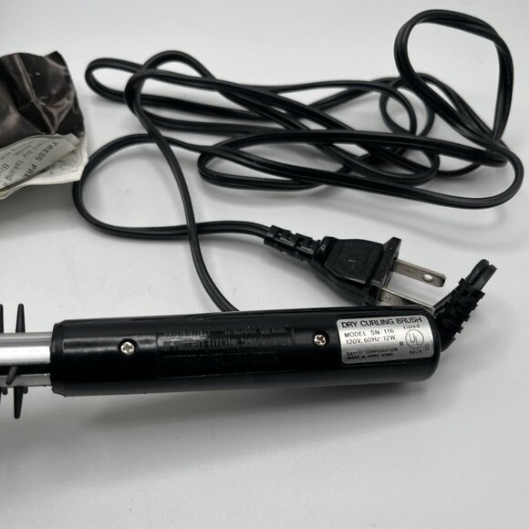 Vintage 90s Classique Mini 1/2” Dry Curling Brush SN 116 120V 12W With Box - Picture 5 of 6